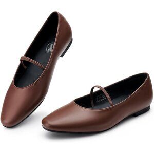 Versatile Brown Mary Jane Flats for Women - Size 7, Perfectly Stylish & Safe